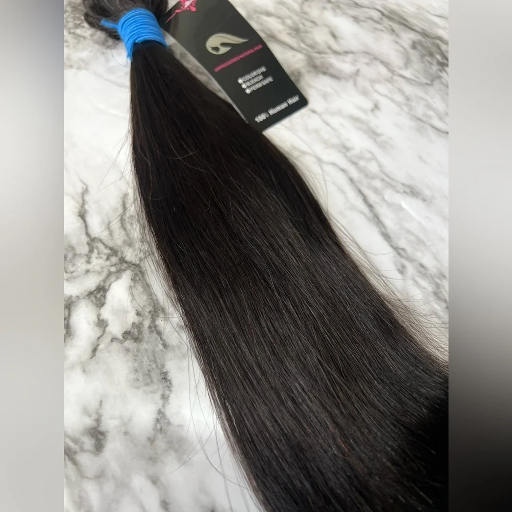 16 Inch Brazilian 100% Human Virgin Hair Unprocessed Natural Straight black